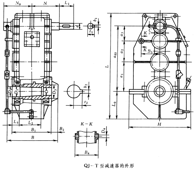 QJ-T起重機(jī)減速機(jī)外形圖